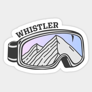 Sunset Mountain Ski Goggles | Whistler, Canada Sticker